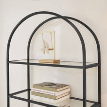Load image into Gallery viewer, Black Kendra 12.3&#39;&#39; H x 32.7&#39;&#39; W x 11.9&#39;&#39; D  Steel Etagere Bookcase
