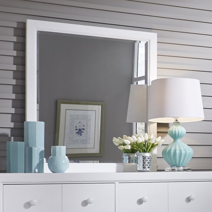 White Kennell Beveled Dresser Mirror - AS IS (248MM)