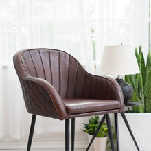 Load image into Gallery viewer, Kennison 24&#39;&#39; Wide Genuine Leather Full Grain Leather Barrel Chair
