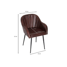 Load image into Gallery viewer, Kennison 24&#39;&#39; Wide Genuine Leather Full Grain Leather Barrel Chair
