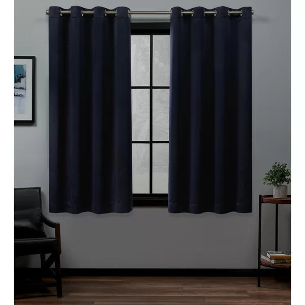 Kennith Solid Max Blackout Thermal Grommet Curtain Panels 52