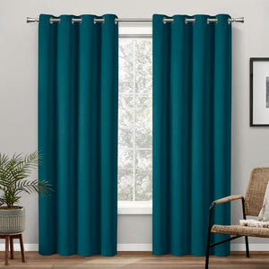 Kennith Solid Max Blackout Thermal Grommet Curtain Panels, 52" W x 84" L, (Set of 2)