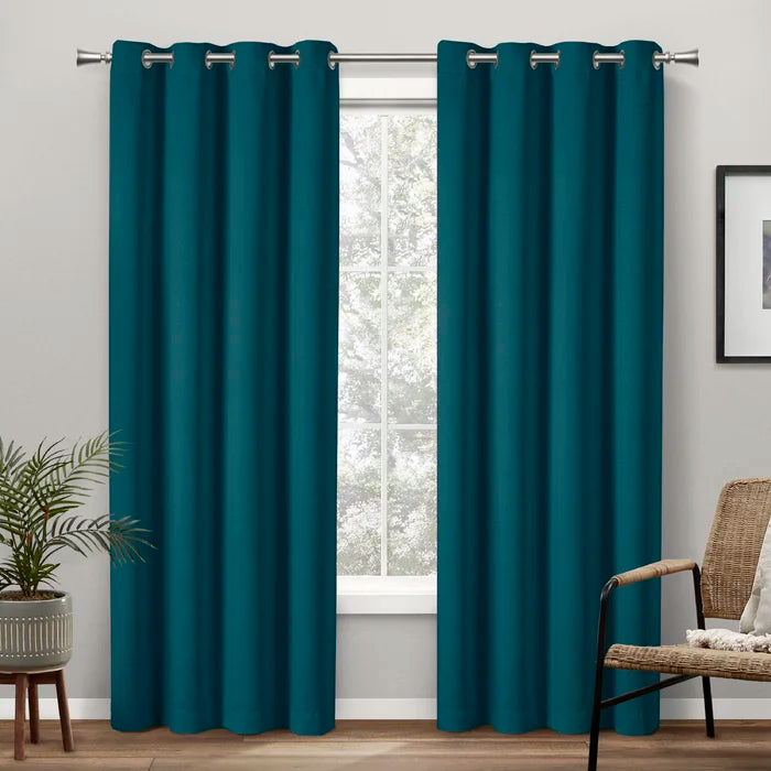 Kennith Solid Max Blackout Thermal Grommet Curtain Panels, 52
