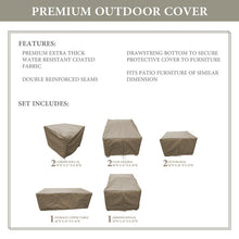 Load image into Gallery viewer, Beige Kenwick 8 Piece Water Resistant Patio Furniture Cover Set 2084
