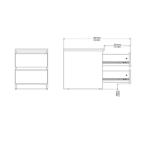 Kepner 19.49'' Tall 2 - Drawer Nightstand