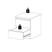 Load image into Gallery viewer, Kepner 19.49&#39;&#39; Tall 2 - Drawer Nightstand
