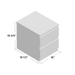 Kepner 19.49'' Tall 2 - Drawer Nightstand