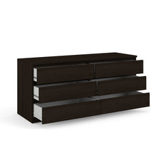 Load image into Gallery viewer, Kepner 6 Drawer Double Dresser Espresso #1820HW
