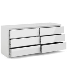 Load image into Gallery viewer, White High Gloss Kepner 6 Drawer Double Dresser AP787
