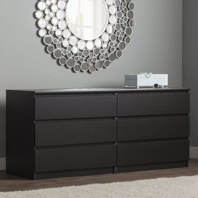 Coffee Kepner 6 Drawer Double Dresser - 701CE