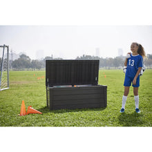 Load image into Gallery viewer, Keter Brightwood 120 Gallons Gallon Water Resistant Lockable Deck Box *AS-IS*
