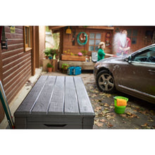 Load image into Gallery viewer, Keter Brightwood 120 Gallons Gallon Water Resistant Lockable Deck Box
