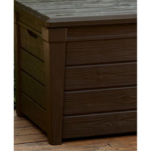 Load image into Gallery viewer, Brownish Gray Keter Brightwood 120 Gallons Gallon Water Resistant Lockable Deck Box (Part number: 206042) MRM2690
