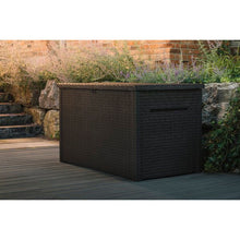 Load image into Gallery viewer, Keter Java 230 Gallons Gallon Water Resistant Resin Lockable Deck Box in Dark Brown
