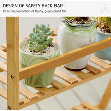 Load image into Gallery viewer, Natural Wood Ketron Rectangular Multi-Tiered Plant Stand 597CDR
