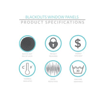 Load image into Gallery viewer, Ketterman Solid Blackout Thermal Grommet Curtain Panels 52&quot; x 63&quot; (Set of 2)
