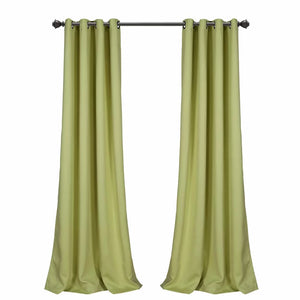 Ketterman Solid Blackout Thermal Grommet Curtain Panels 52" W x 84" L (Set of 2)