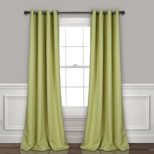 Ketterman Solid Blackout Thermal Grommet Curtain Panels 52" W x 84" L (Set of 2)