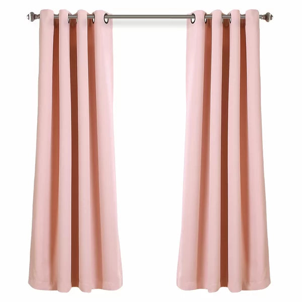 Ketterman Solid Blackout Thermal Grommet Curtain Panels 52 x 63 (Set of 2)
