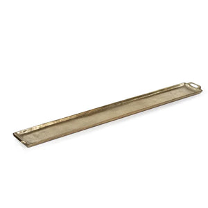 2" H x 40" W x 5.5" D Dark Gold Khanya Aluminum Coffee Table Tray