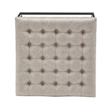 Load image into Gallery viewer, Kiah 28&#39;&#39; Wide Faux Leather Tufted Square Standard Ottoman
