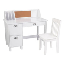 Load image into Gallery viewer, White Kids 35.75&quot; Writing Desk with Hutch and Chair Set
