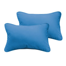 Load image into Gallery viewer, 13&quot; H x 20&quot; W Light Blue Kiel Indoor/Outdoor Lumbar Pillow (Set of 2) 3107AH/GL
