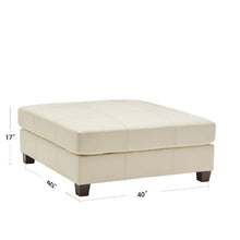 Load image into Gallery viewer, Kiernan 40&#39;&#39; Wide Faux Leather Square Cocktail Ottoman
