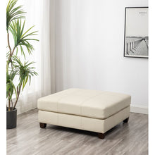 Load image into Gallery viewer, Kiernan 40&#39;&#39; Wide Faux Leather Square Cocktail Ottoman
