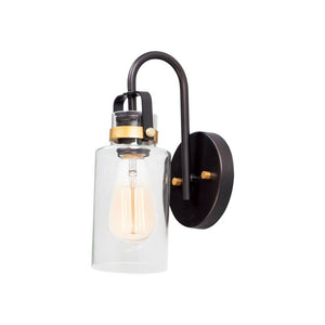 Killingsworth 1 - Light Dimmable Bronze / Gold Armed Sconce