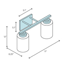Load image into Gallery viewer, Killingsworth 2 - Light Dimmable Bronze/Gold Vanity Light 3077AH
