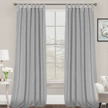 Load image into Gallery viewer, Kindy Solid Semi-Sheer Tab Top Curtain Panels (Set of 2)
