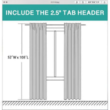 Load image into Gallery viewer, Kindy Solid Semi-Sheer Tab Top Curtain Panels (Set of 2)
