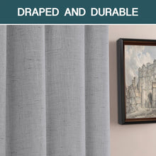 Load image into Gallery viewer, Kindy Solid Semi-Sheer Tab Top Curtain Panels (Set of 2)
