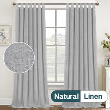 Load image into Gallery viewer, Kindy Solid Semi-Sheer Tab Top Curtain Panels (Set of 2)
