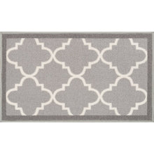 Load image into Gallery viewer, Gray Kings Court Brooklyn Trellis Lattice Non-Skid 31 in. x 18 in. Indoor Only Door Mat (ND361)
