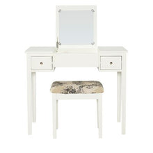 Load image into Gallery viewer, White Kinkaider Vanity Set with Mirror - 424CE
