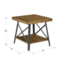 Load image into Gallery viewer, Kinsella End Table with Storage Rustic Wood #2022HW
