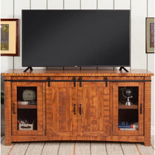 Load image into Gallery viewer, Honey Tobacco Kinsella Solid Wood TV Stand for TVs up to 70&quot;
