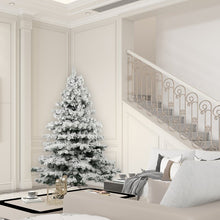 Load image into Gallery viewer, 7.5&#39; H Kinsey Green/White Realistic Artificial Pine Flocked/Frosted Christmas Tree

