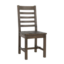 Load image into Gallery viewer, Kinston Solid Wood Ladder Back Side Chair in Weathered Brown
