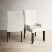 Load image into Gallery viewer, Kirkendall Linen Upholstered Arm Chair in Cream (Set of 2)
