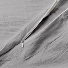 Load image into Gallery viewer, King/Cal. King Duvet Cover + 2 Shams Ash Gray Kirkus 100% Cotton Duvet Cover Set
