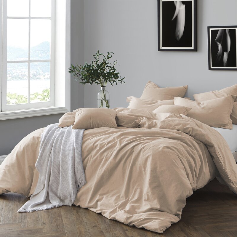 Kirkus Almond 100% Cotton 160 TC Duvet Cover Set B51  118 ps