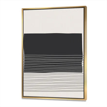 Load image into Gallery viewer, 20&#39;&#39; H x 12&#39;&#39; W x 1&#39;&#39; D Kiro Minimal Geometric Lines And Squares VIII - Floater Frame Print on Canvas
