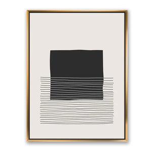 20'' H x 12'' W x 1'' D Kiro Minimal Geometric Lines And Squares VIII - Floater Frame Print on Canvas