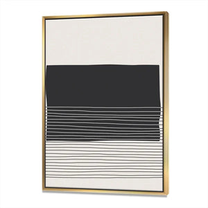 20'' H x 12'' W x 1'' D Kiro Minimal Geometric Lines And Squares VIII - Floater Frame Print on Canvas
