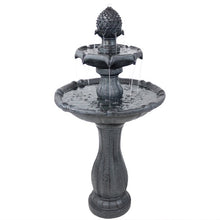 Load image into Gallery viewer, Black Kirt Resin Solar Fountain
