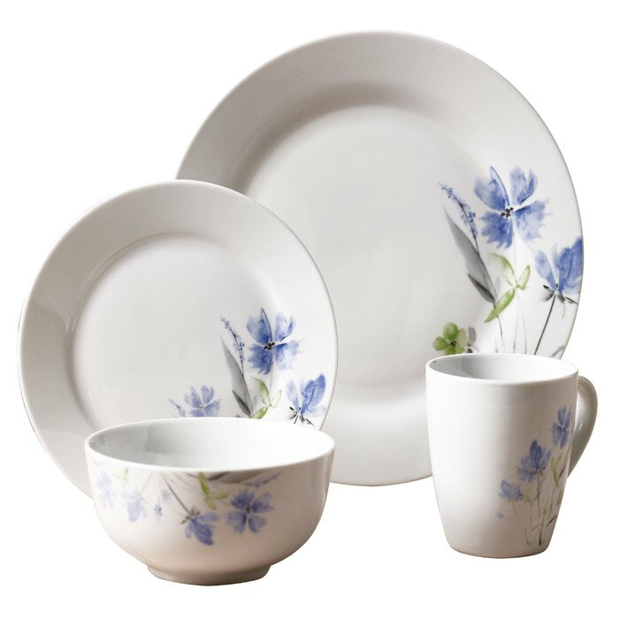Kissane 16 Piece Dinnerware Set, Service for 4 #1340HW