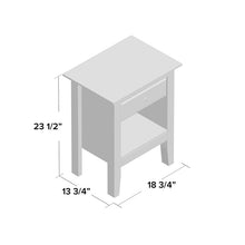 Load image into Gallery viewer, Kissell 1 - Drawer Solid Wood Nightstand in Black 7177RR
